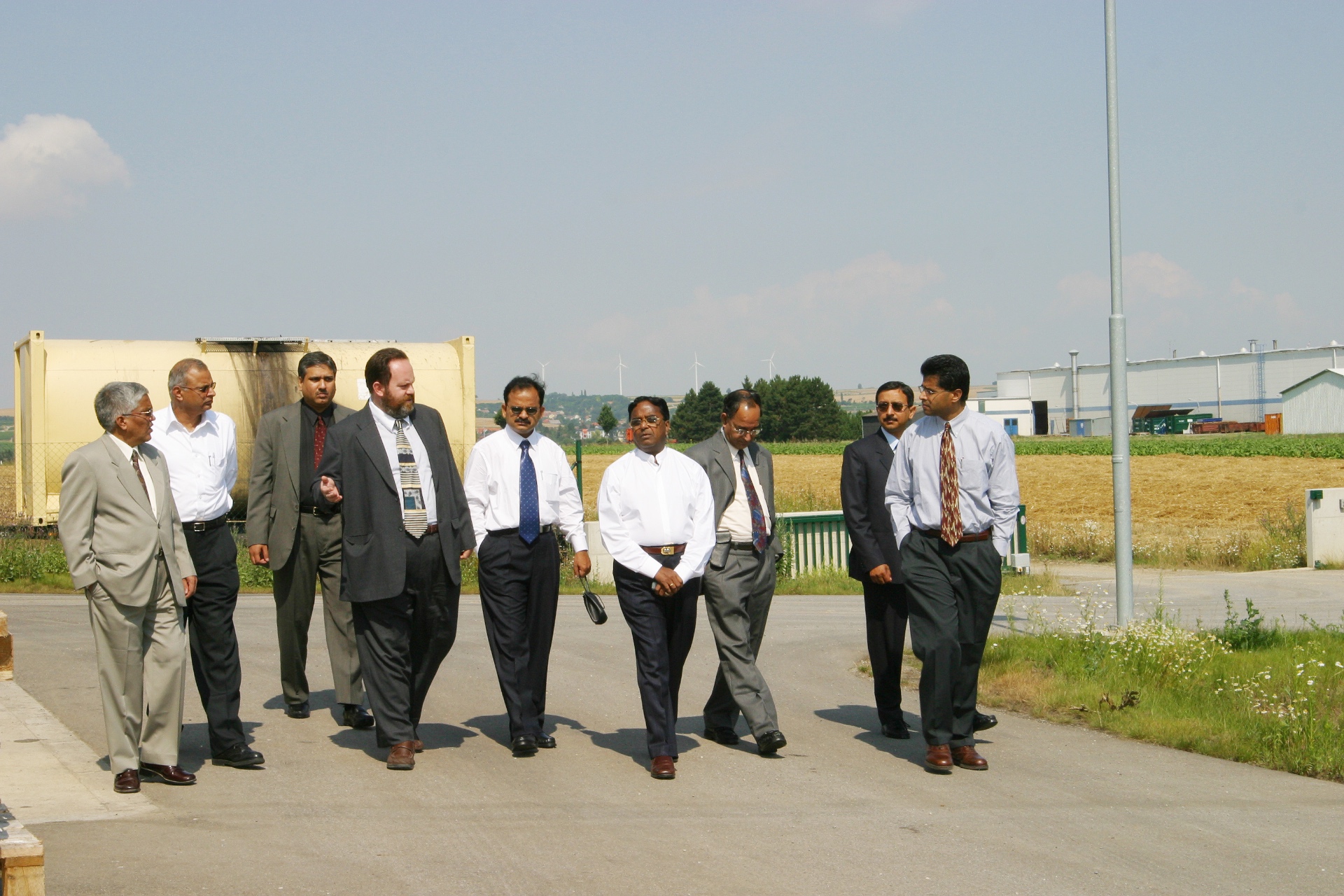 Touring a European biofuels technology partner site with the project team