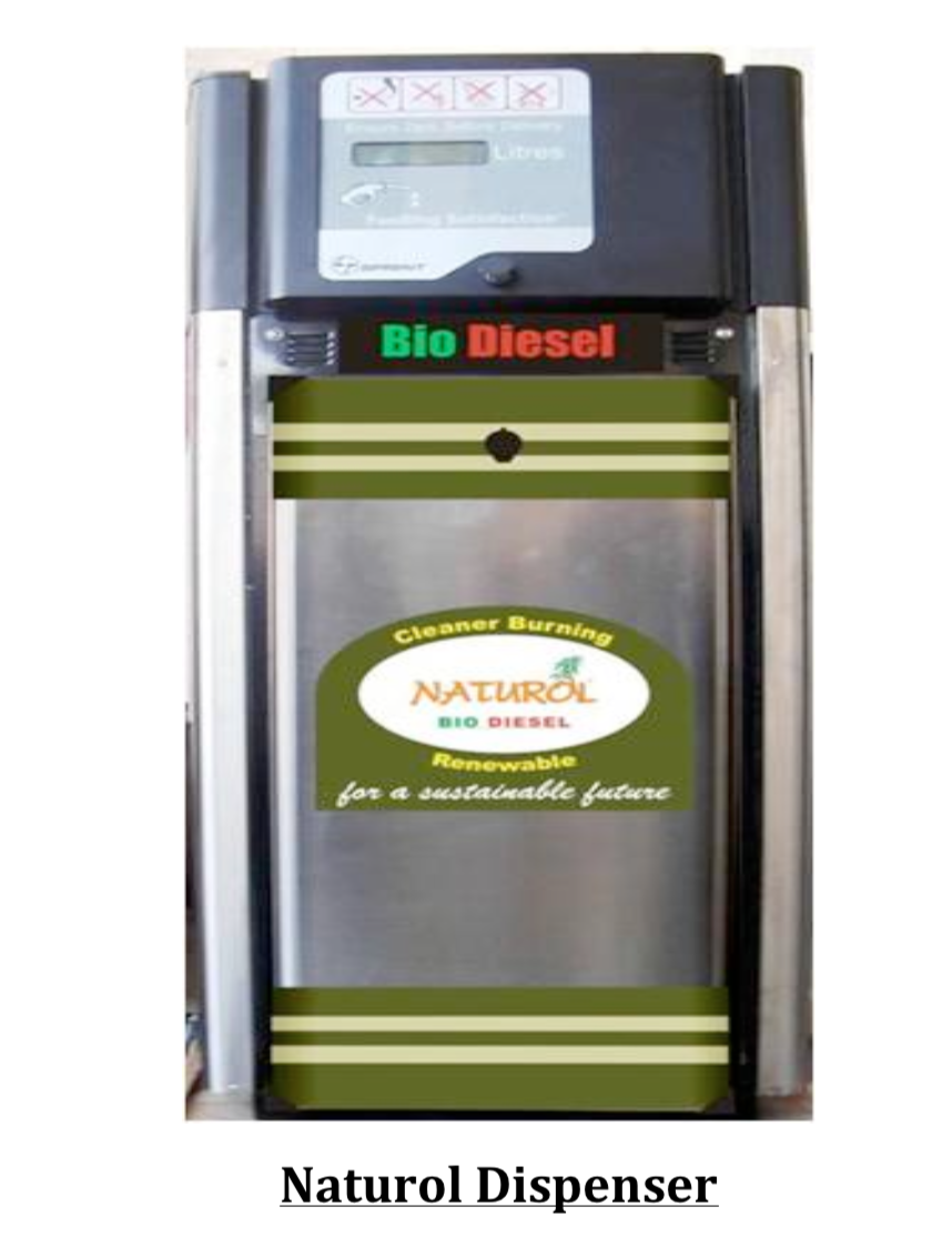 First retail biodiesel dispenser co-designed with L&T for Naturol BioEnergy