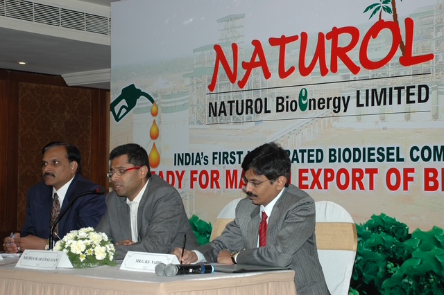Press conference announcing Naturol BioEnergy's first export of biodiesel