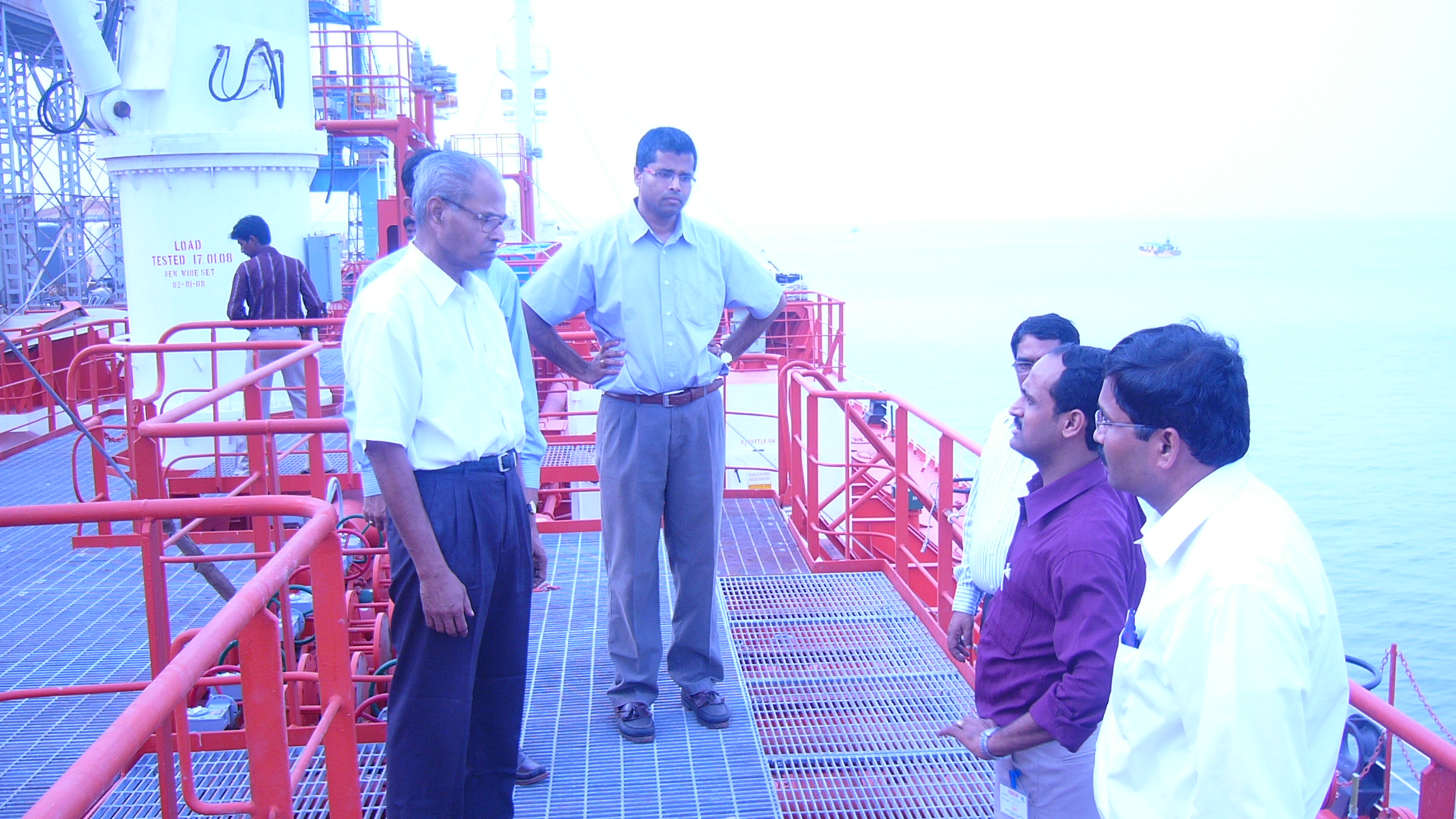 On board a chemical tanker reviewing biodiesel export logistics