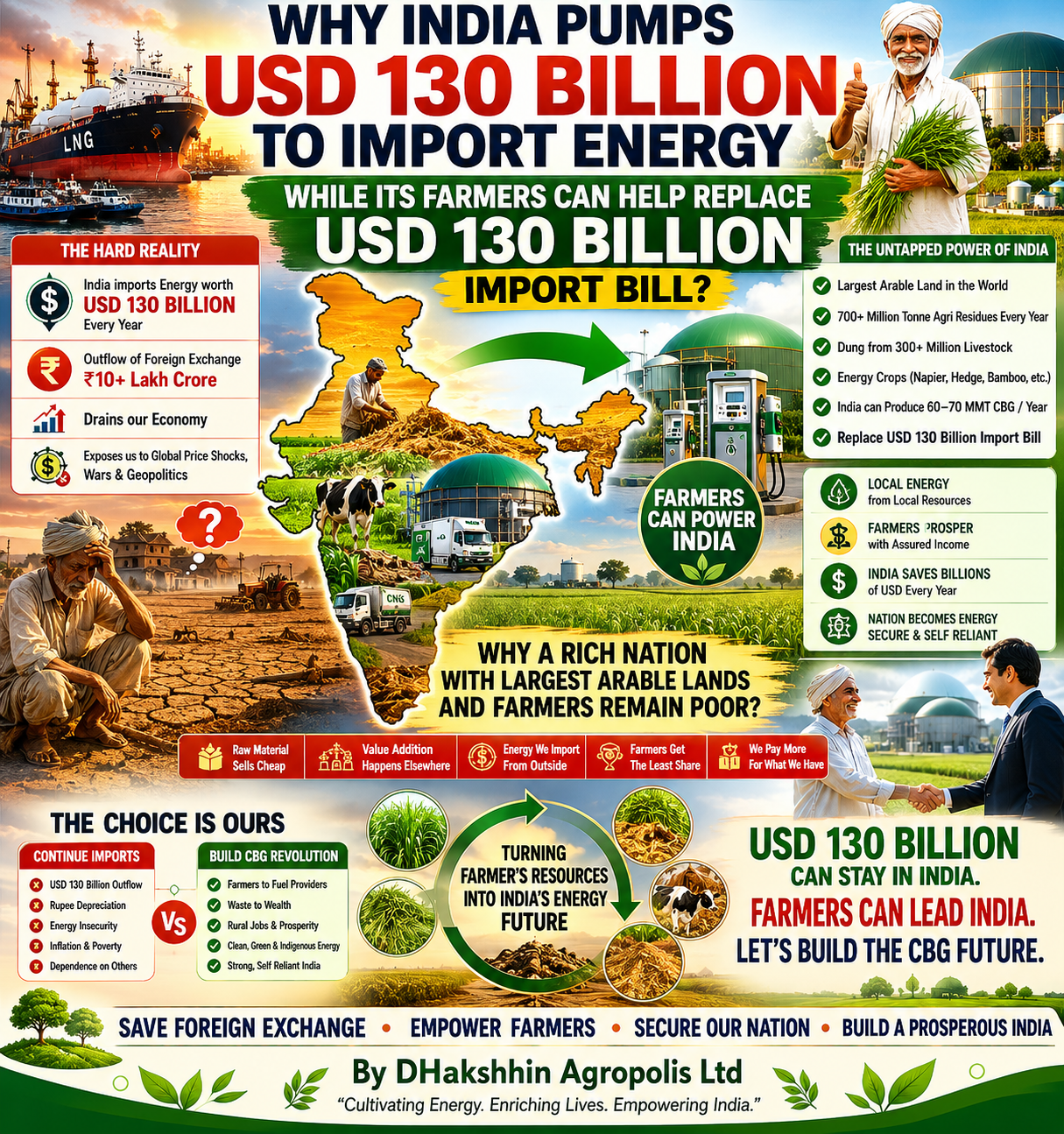 Why India pumps USD 130 billion to import energy while its farmers can help replace USD 130 billion import bill
