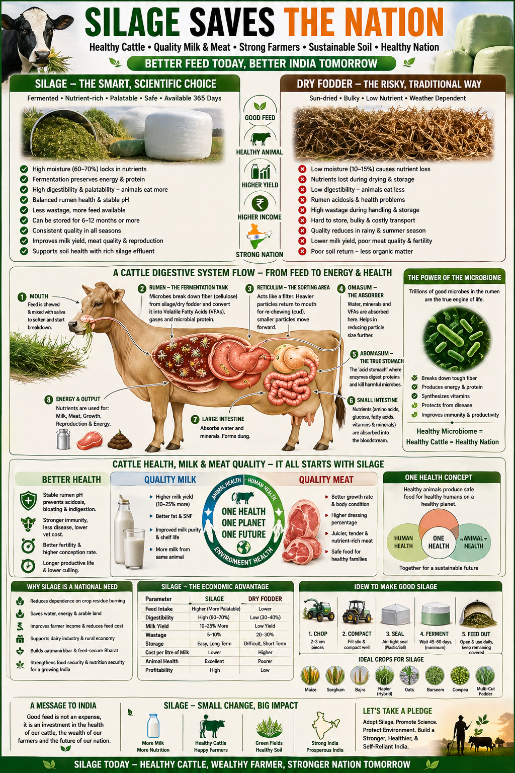 Silage saves the nation — cattle digestive system and microbiome science