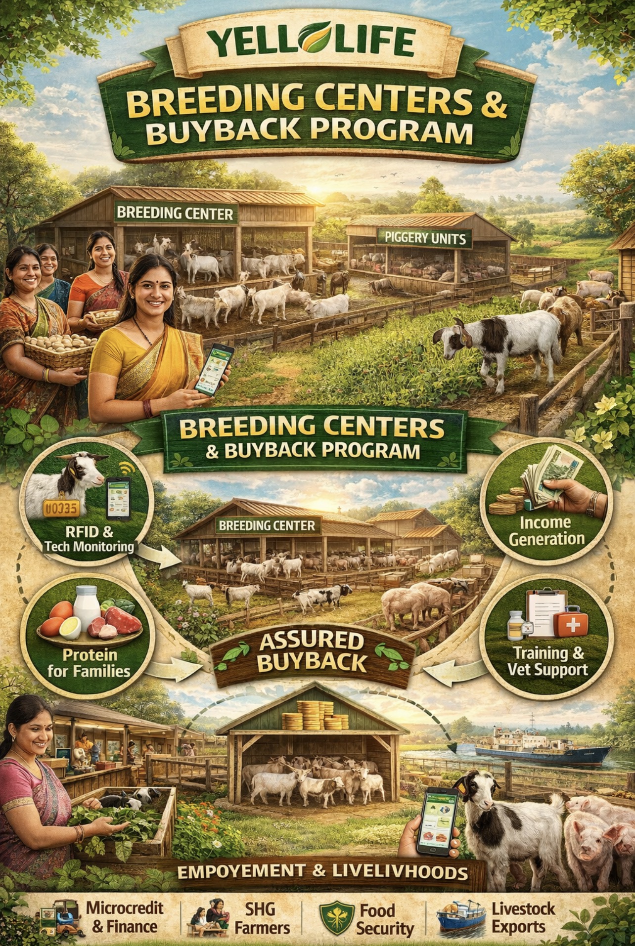 Breeding centers & buyback programme