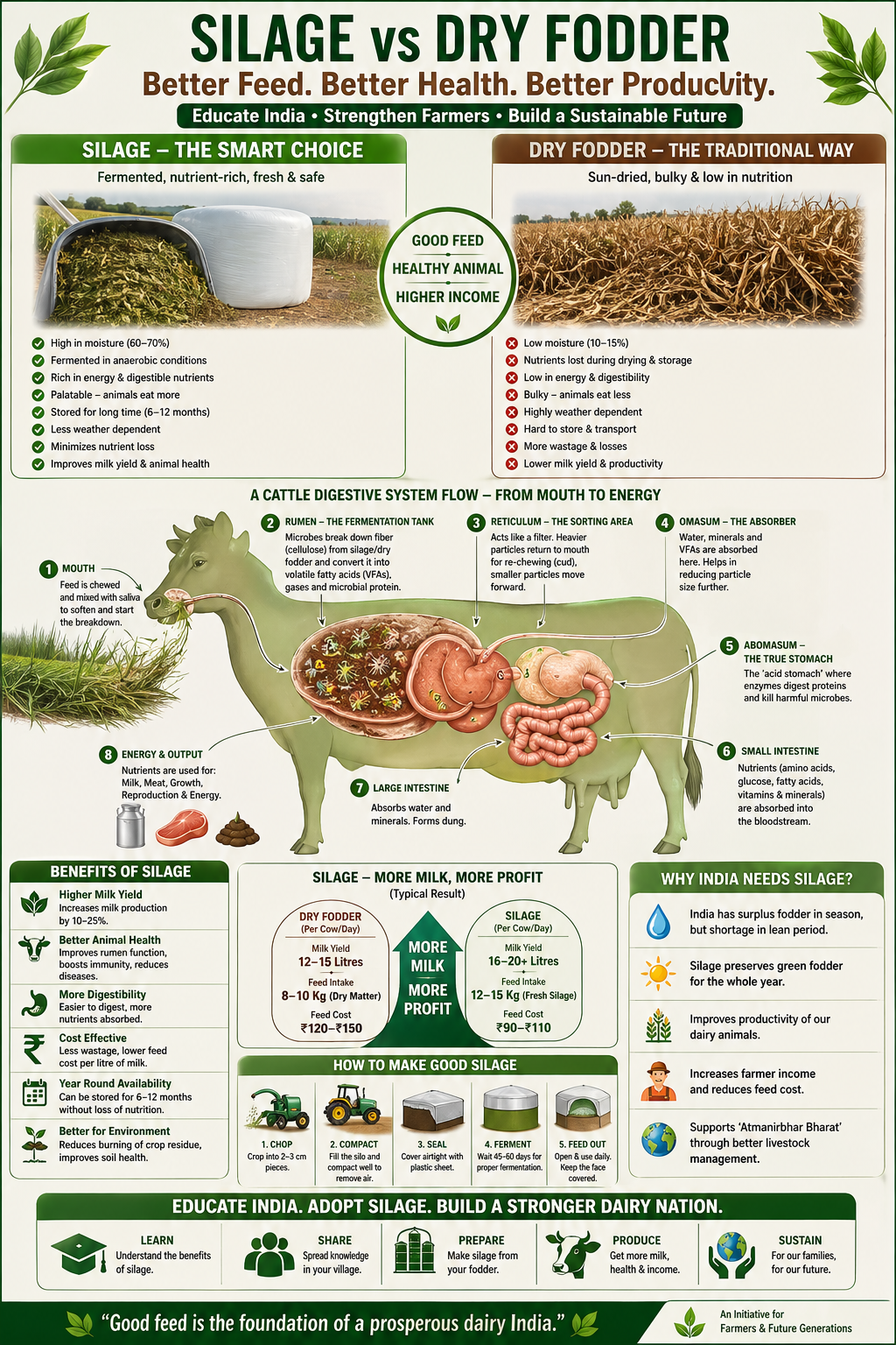 Silage vs dry fodder
