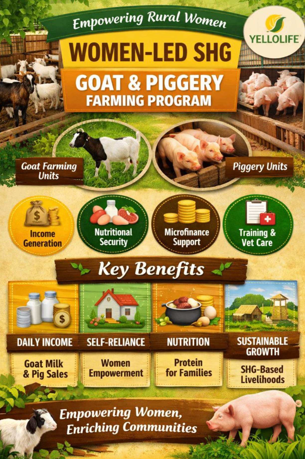 Women-led SHG goat & piggery