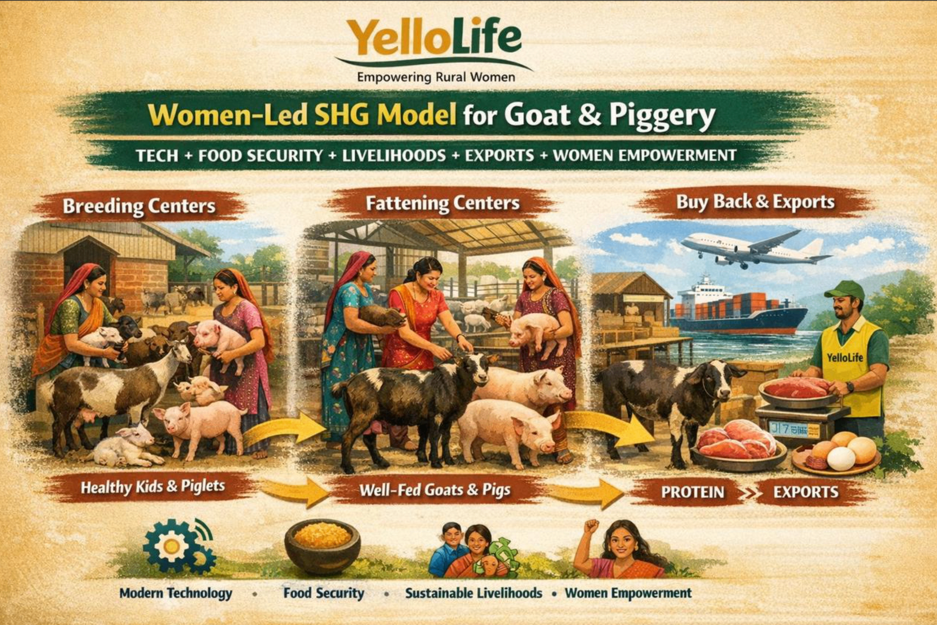 Women-led SHG goat & piggery model